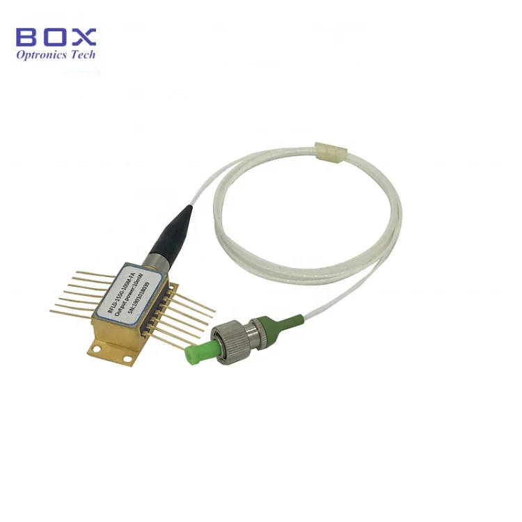 1550NM 100MW 100KHz แคบ linewidth DFB เลเซอร์ไดโอด BTF พร้อมไฟเบอร์ SM/PM